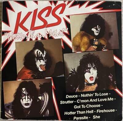 Kiss 'Hotter Than Metal' Italian Import Vinyl Record HRS23