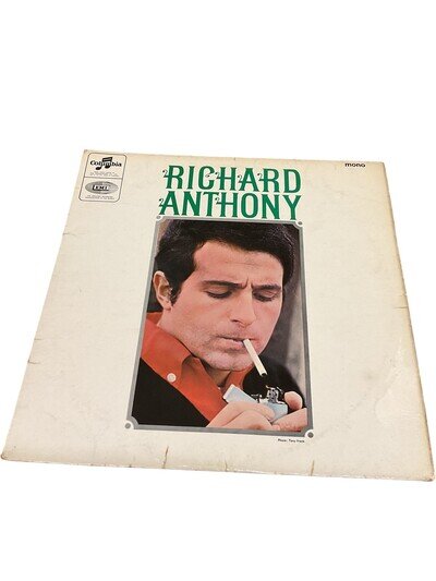 Richard Anthony Singing in English Vinyl Record LP