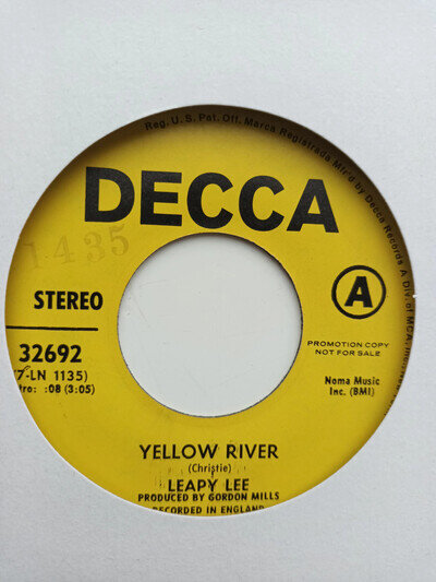 Leapy Lee - Yellow River - Decca (45RPM 7")(AA141)