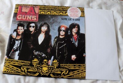 L.A. Guns ‎– Some Lie 4 Love Vinyl 10” EP MEREP 358 865 241-0 Mint + Mint poster