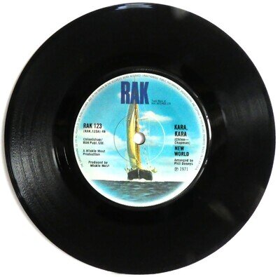 New World – Kara, Kara , Vinyl 7" Single 45 RPM UK 1971 Pop Vocal