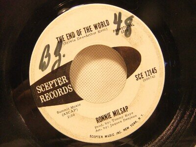Ronnie Milsap The End Of The World / I Saw Pity 1966 45 Scepter SCE 12145 PROMO