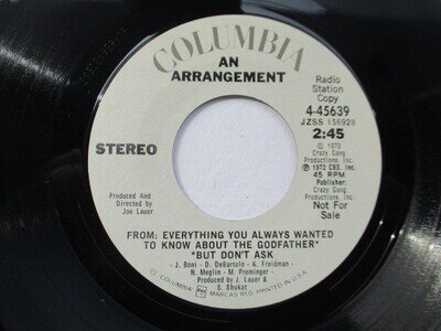 Everything You Always Wanted To Know About The Godfather US DJ Copy 7" Single EX
