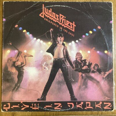 Judas Priest - Unleashed In The East (Live In Japan) Vinyl LP (1979, VG+/G+)