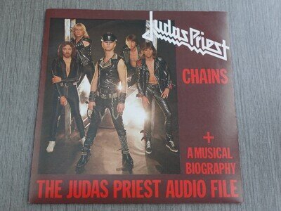 Judas Priest CHAINS / JUDAS PRIEST AUDIO FILE 1982 UK 7" P/S PLAYS MINT HEAR