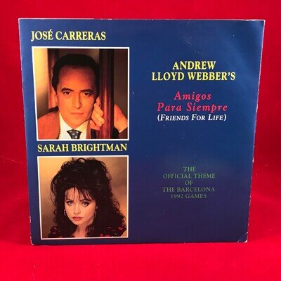SARAH BRIGHTMAN Amigos Para Siempre 1992 UK 7" Vinyl single Theme Barcelona game
