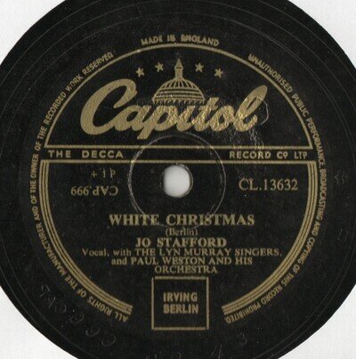 JO STAFFORD CLASSIC CHRISTMAS 78 - WHITE CHRISTMAS - EX CONDITION