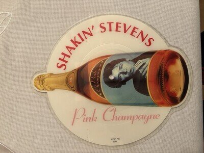 Shakin' Stevens - Pink Champagne. 1990 Shaped Picture Disc 7" Vinyl Single