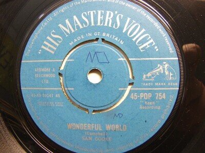 Sam Cooke – Wonderful World 1960 7” HMV POP 754