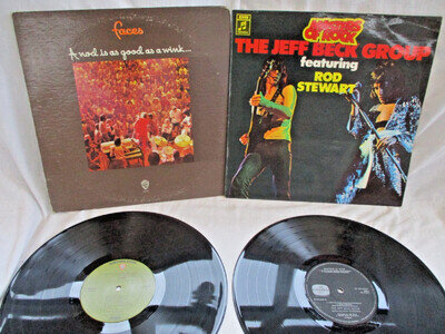 ROD STEWART & FACES & JEFF BECK/ROD ALBUMS,A NODS AS GOOD & J BECK & ROD STEWART