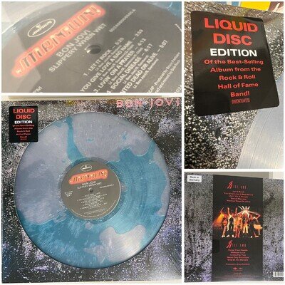 Bon Jovi Slippery When Wet Water Filled Liquid Vinyl LP - NEW