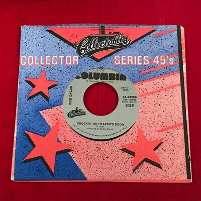 BOB DYLAN Knockin' On Heaven's Door 1993 USA 7" vinyl single A Fool Such As I 45