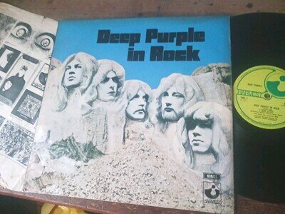 DEEP PURPLE - Deep Purple In Rock, RARE ORIGINAL 1970 UK LP / inner