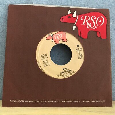 ANDY GIBB Why - 1978 USA 7" vinyl single RSO record 45 Bee Gees