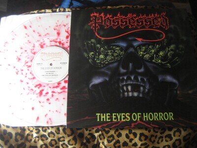 POSSESSED eyes of horro CLEAR SPLATTER VINYL LP 2016 sodom kreator slayer exodus