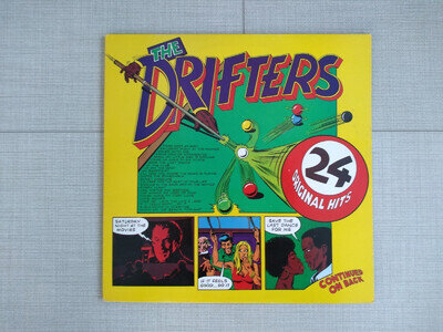 THE DRIFTERS 24 ORIGINAL HITS 1975 UK DOUBLE VINYL LP MONO / STEREO