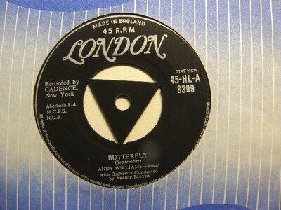 Andy Williams – Butterfly 1957 7” London HLA 8399