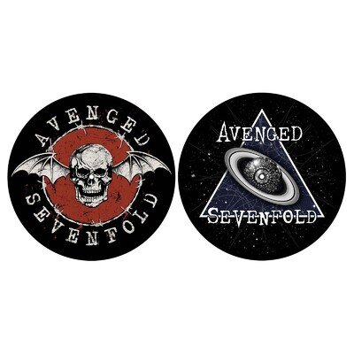 Avenged Sevenfold Skull Space Pair DJ Record Turntable Official Slipmat Vinyl