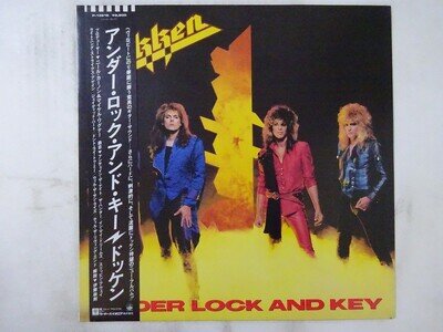 Dokken Under Lock And Key Elektra P-13212 Japan VINYL LP OBI