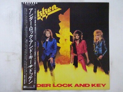 Dokken Under Lock And Key Elektra P-13212 Japan VINYL LP OBI
