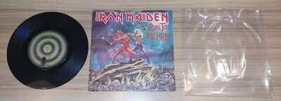 Iron Maiden - Run to the Hills 7" Single Record Metal NWOBHM Rock 1982 EX/VG