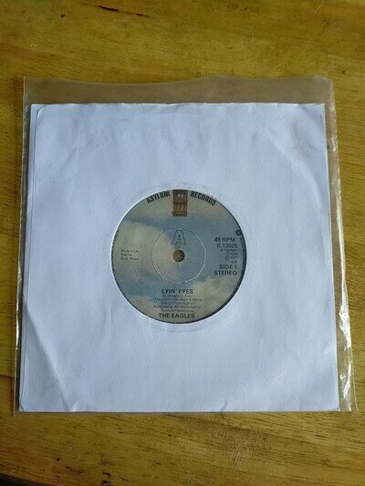The Eagles 7" Single K13025 Asylum Records TESTED Lyin' Eyes