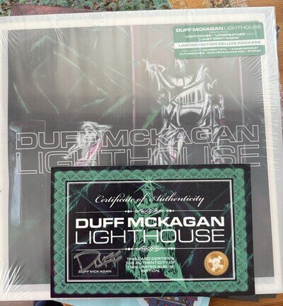 Duff McKagan Lighthouse Deluxe Edition Colored Vinyl Signed NEW Guns N Roses