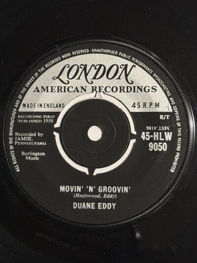 Duane Eddy Movin' and Groovin' London 9050 45rpm 7” Single EX
