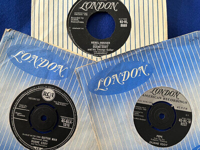 Duane Eddy x 3 - Pepe, Stalkin' & Dance With The Guitar Man - all play well