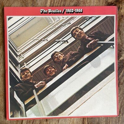 THE BEATLES - 1962-1966 EX/EX DOUBLE VINYL LP / 2ND/ RARE LYRIC PRINTING ERROR
