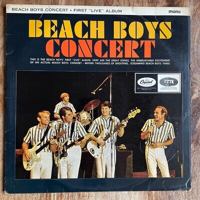 THE BEACH BOYS - CONCERT VG+/VG+ VINYL LP / 1964 FIRST MONO PRESSING
