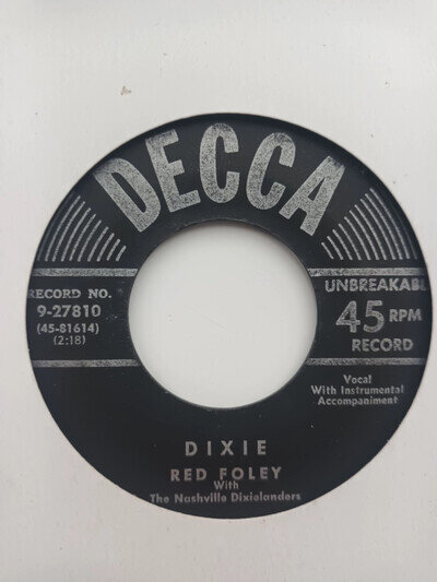 Red Foley With The Nashville Dixielanders - Alabama Jubilee / Dixie (7")