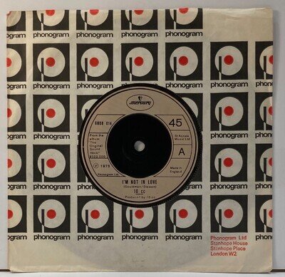 10CC I’m Not In Love 70s Vinyl 45