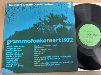RIKS LP 21 Rosenberg Lidholm Alldahl Holewa Grammofonkonsert 1972 Cello & Piano