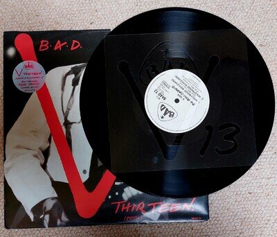 Big Audio Dynamite V Thirteen - 12" Single With Stencil Vinyl BAD The Clash