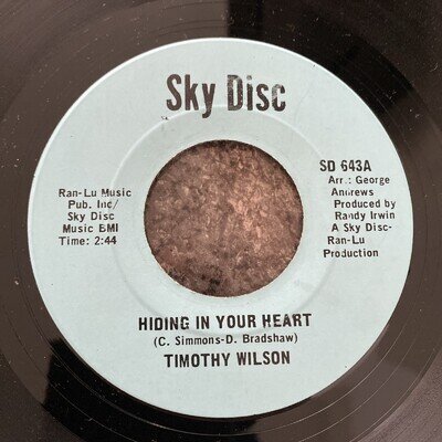 TIMOTHY WILSON - HIDING IN YOUR HEART