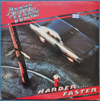 APRIL WINE – HARDER….FASTER - 12" VINYL LP ALBUM RECORD & INNER - EX