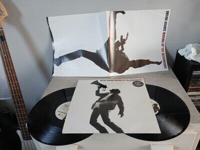 BRYAN ADAMS - WAKING UP THE NEIGHBOURS 1991 UK First Press Double LP + POSTER