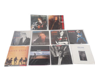Bryan Adams Vinyl Singles x12 Bundle Collectable Music Mixed UNTESTED Preloved