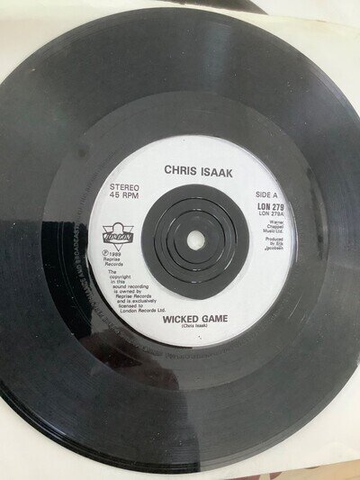 Chris Isaak. Wicked Game. 7” vinyl 1989. London