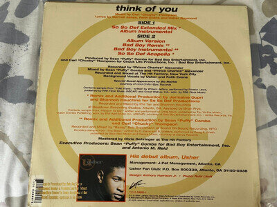 USHER Think Of You U.S. 6-Track 12" La FACE Soul -Funk