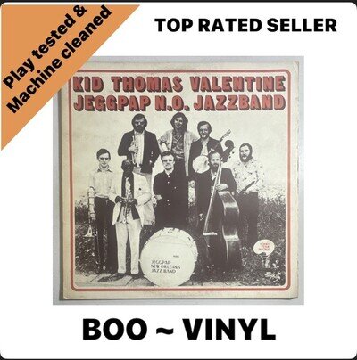 Kid Thomas Valentine ~ Jeggpap N.O. Jazz band Lp Vinyl Record Jazz EX / VG+