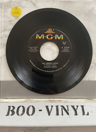 Junior Lewis - All About Love 7” northern soul vinyl record VG+ condition