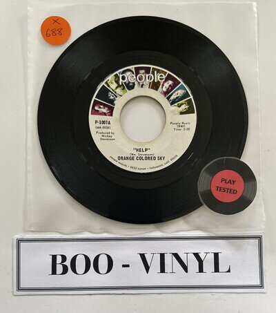 Help ~ Orange Coloured Sky 7” Soul Funk Vinyl Record US Import EX Condition