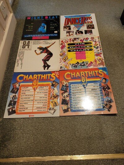 1980s Compilation Vinyl Albums X 7 Joblot