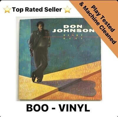 Don Johnson, Heart Beat, 1986, Electronic Rock Vinyl Lp Record EX / EX
