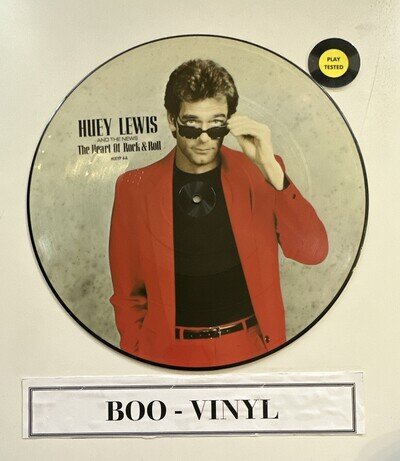 Huey Lewis And The News ‎– The Heart Of Rock & Roll. 12". Picture Disc NM