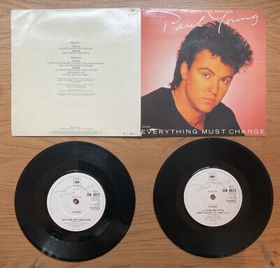 THE CHRISTMAS PACKAGE - PAUL YOUNG - EVERYTHING MUST CHANGE - 1984 CBS 2 x 7”