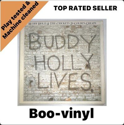 Buddy Holly & the Crickets 20 Golden Greats Vinyl Record EMTV8 1977 EX / VG+ Con
