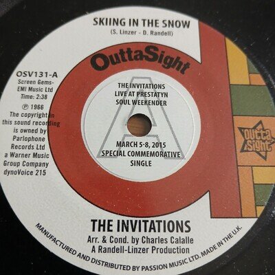 The Invitations : Skiing In The Snow - UK Outta Sight Commemrative 45